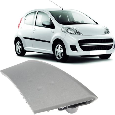 Cache-poignée de porte intérieure + base pour Peugeot 107 2005-2009 (gris à droite) (1/5)