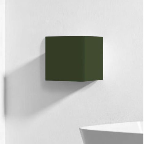 Pensile cubotto sospeso con anta Verde Opaco 30x30 cm (1/2)