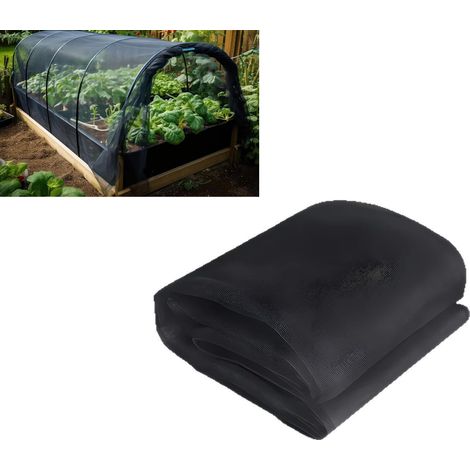 Moustiquaire en tissu à faire soi-même,protection contre les insectes,filet anti-insectes,filet pour plantes,idéale terrasses(Noir,3 x 3m)