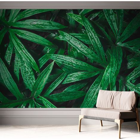 Papier peint autocollant adhésif avec imprimé installation simple qualité excellente sans désordre Verdure naturelle 312x219 cm (1/5)