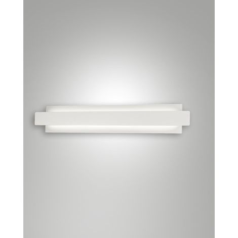 Applique murale LED intégrée Regolo 21 W 2150 lm 3000 K, métal et verre, blanc, design moderne, dimmable, coupure de phase, IP20 classe 1