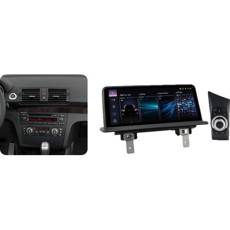 Pantalla de radio de coche, tamaño de la pantalla, compatibilidad con smartphone, compatible con BMW Serie 1 E81 E82 E87 E88 2004-2012, No se han definido factores (1/2)