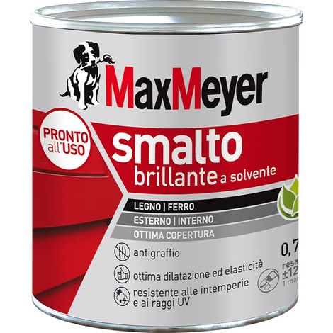 MaxMeyer Smalto a Solvente Brillante Bianco R9010 0,750 l (1/4)