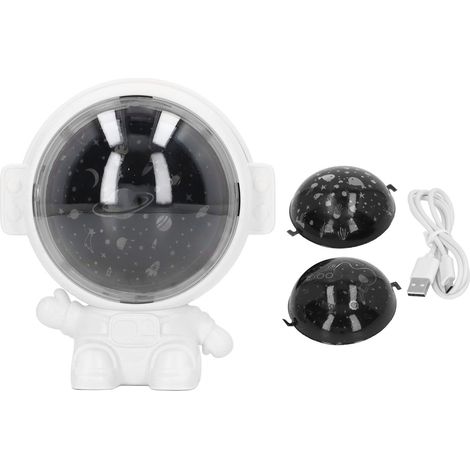 Filiyano – lampe étoile – Projecteur d'étoiles rotatif astronaute, lampe étoile, chargement USB avec musique, blanc
