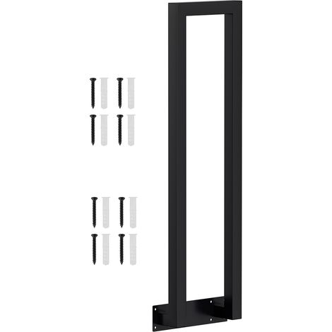 Randaco 95cm SchwarzTreppengeländer U-Form Eisen Handlauf Geländer, Eisengeländer Innen und Außen Universal Seitlich montiert