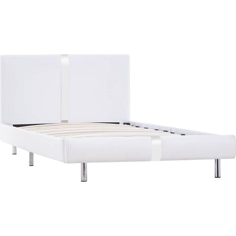 Maison Exclusive - Giroletto senza Materasso Bianco in Similpelle 90x200 cm (1/5)