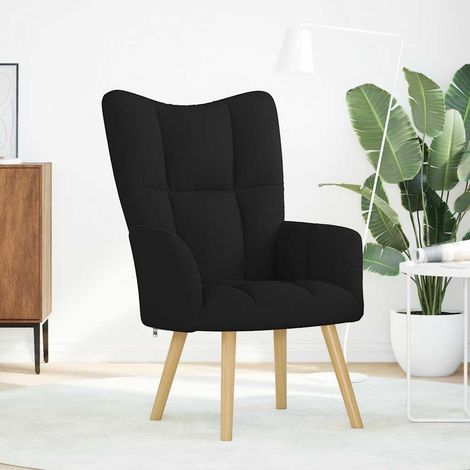 vidaXL Sedia Relax Nera in Tessuto