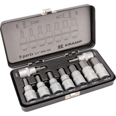 Steckschlüsselsatz 1/2" 6-kant 9-teilig metrisch UNIVERSAL 18049240092KR (1/3)