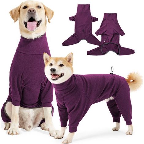 Cappotto per cani in pile, antivento, giacca invernale, adatto per uso interno ed esterno, grigio scuro, XXL (1/5)