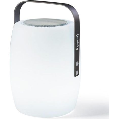 Lampe enceinte bluetooth sans fil - LUMISKY - LUCY PLAY - H31 cm - LED blanc et multicolore dimmable