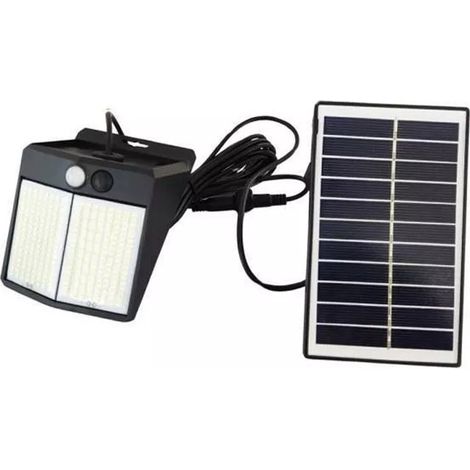 Faretto Con Pannello Solare Sensore Movimento Applique Luce Bianca 6500k Ip65 (1/4)