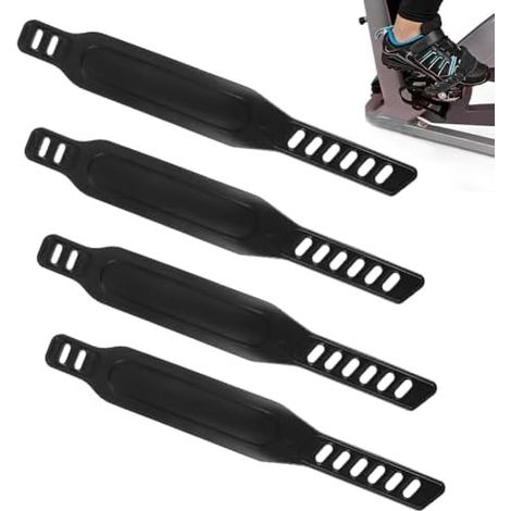 Sangles de Pédale de Vélo, 2 Paires Réglable Sangle de Pédales d'Appartement Universelles pour la Maison ou Le Gymnase, Accessoires pour Velo d'Appartement Stationnaires Compatibles