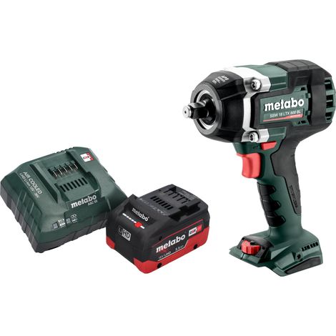 Metabo SSW 18 LTX 800 BL Visseuse à choc sans fil 18 V 800 Nm 1/2" Brushless + 1x batterie LiHD 5,5 Ah + chargeur