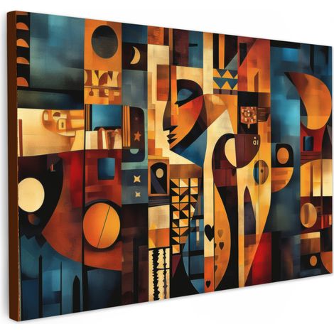 TABLEAU SUR TOILE Figures - Abstraites - Symboles Toile Peinture Grand Format XXL 150x100 cm