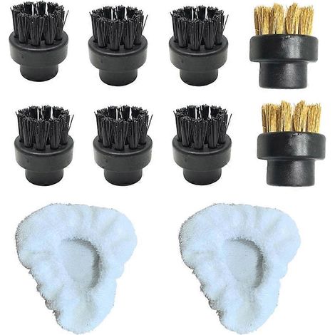 Kit de brosses et de bonnets triangulaires pour le nettoyage à la vapeur Dupray des sols durs, carrelages et joints (1/5)