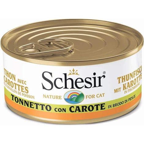 Schesir Cat Tonnetto con Carote in Brodo - Lattina 70 Gr -