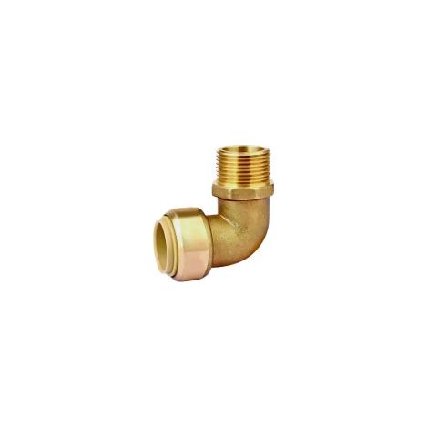 Raccord Toutub coude mâle laiton, filetage 20X27, Ø20 - BOUTTÉ (1/2)