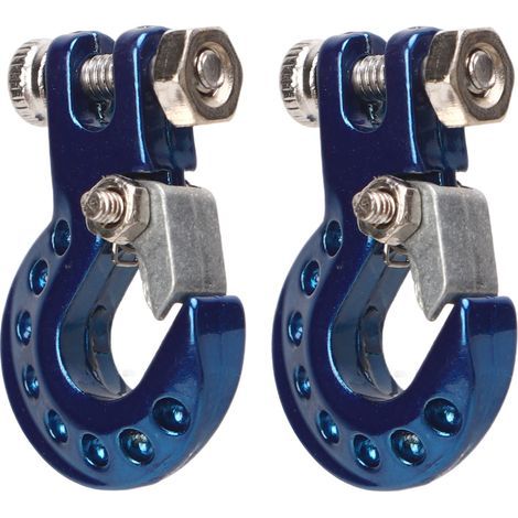 2PCS Crochet de Remorque RC en Alliage d'Aluminium Léger pour SCX10 D90 - Pièces Amélioration Voitures RC 1/10 - Doré (1/5)