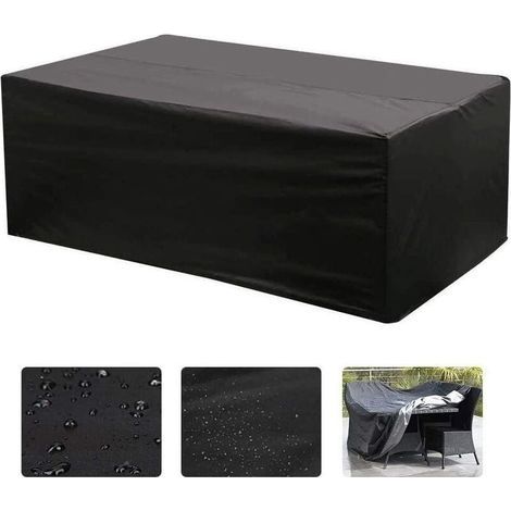 Housse de Salon, Table Rectangulaire Oxford pour Meubles de Jardin UV Protection (213 x 132 x 74 cm) Cisea (1/5)