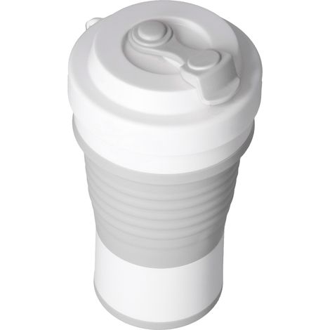 Gobelet pliable de voyage tasse en silicone extensible étanche mug à café compact pour extérieur bureau gris (1/5)