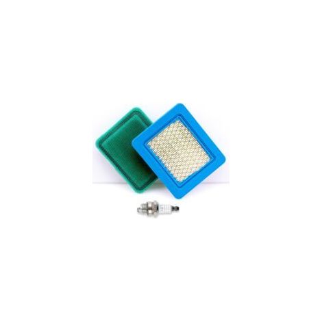 1 Pièce Cartouche De Filtre À Air 491588S, 1 Pièce Bougies D'Allumage L7T, 1 Pièce Pré-Filtre, Tondeuse Bougie D'Allumage, Compatible Avec Briggs Et Stratton 491588 4915885 399959 Pt15853 (1/5)