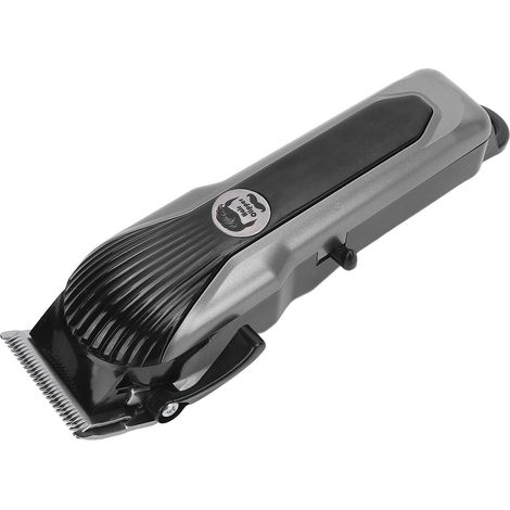 Tondeuse à cheveux électrique à 4 vitesses avec levier réglable, batterie 2000 mAh, professionnelle, pour hommes, avec 4 sabots de guidage, couleur argent. (1/5)