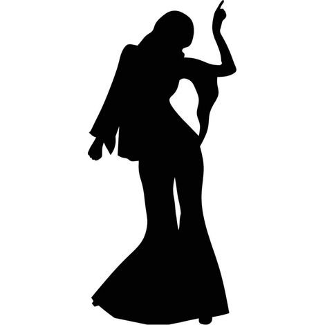 Figurine en carton danseuse Disco en patte d'eph - (Ombre-Silhouette) 180 cm (1/4)