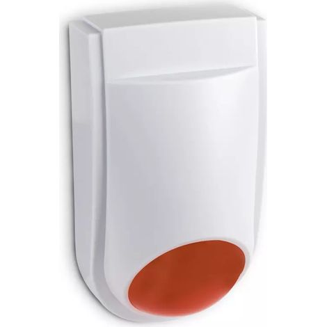 Scs Sentinel – Sirène d'alarme factice avec LED – Alimentation 3 piles AA – IP44 pour dissuasion efficace – Matériau ABS