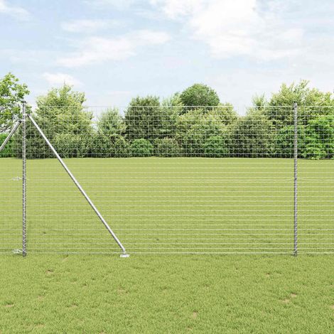 Zaunpfosten 52 pcs Grau 3,2 x 3,2 x 225 cm