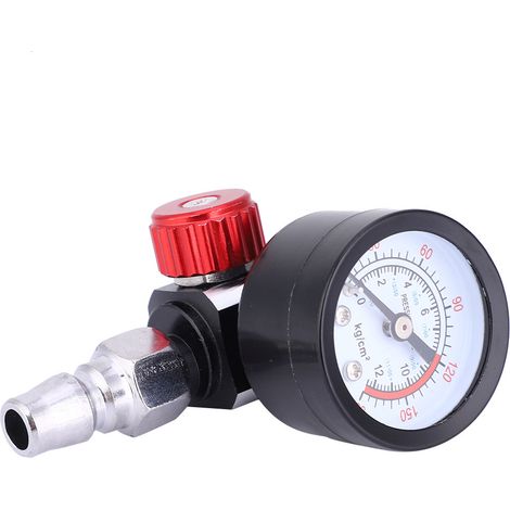 Régulateur de pression pour pistolet à peinture pneumatique 1/4 pouce avec manomètre (1/5)