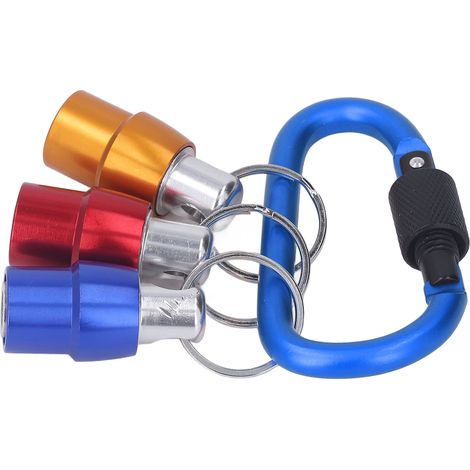 Douille à clé hexagonale 1/4" à changement rapide, portable pour tournevis - Bleu (1/5)