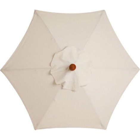 Housse de rechange pour parasol, 6 baleines, 2,7M, imperméable, anti-UV, tissu de rechange, couleur beige