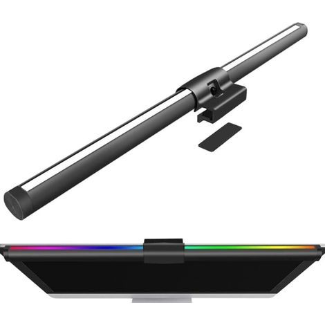 USB-LED-Streifen für Monitore – Geeignet für Büro, Zuhause usw., 5 Farbtemperaturen – 1 Stück, schwarz (1/5)