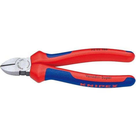 KNIPEX 70 02 125 Tronchese laterale con manici comfort atramentata nera 125 mm