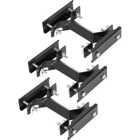 Lot de 3 pinces de fixation pour parasol de terrasse, réglables, en acier inoxydable, pour tige de parasol. (1/5)