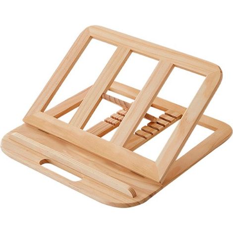 Ergonomischer verstellbarer Laptopständer 6 Positionen für Höhen und Winkeleinstellung Belüfteter Computerständer aus Holz geeignet für Laptops (1/4)