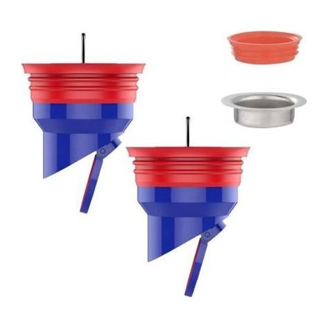 Lot de 2 siphons de sol de douche anti-odeurs, siphon de sol en silicone, dispositif anti-refoulement pour siphon de sol de douch (1/5)
