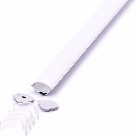 Profilo in alluminio per strisce led, grigio, 2000x30x30mm, angolare, copertura satinata - V-TAC 3363 VT-8105