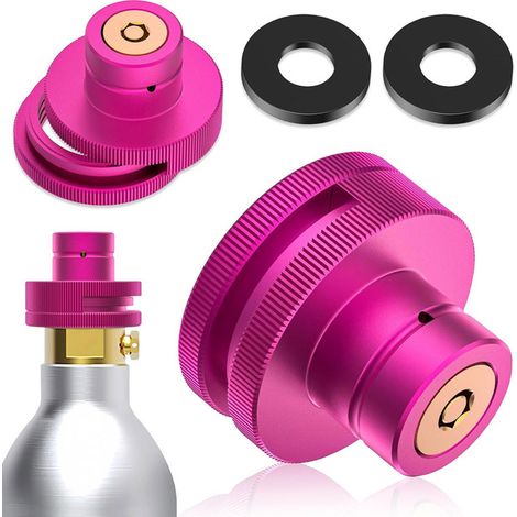 Adaptateur Rapide CO2 pour Machine à Eau Pétillante Connecteur de Cylindre de Gaz de Rechange pour Soda Maker Rose