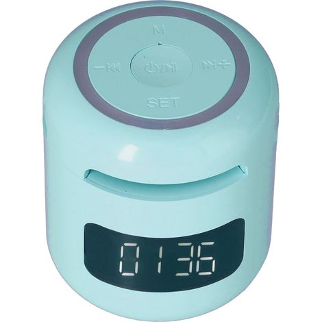 JM01 Multifunktionaler und tragbarer Bluetooth-Wecker mit Lautsprecher und blauem LED-Bildschirm (1/5)
