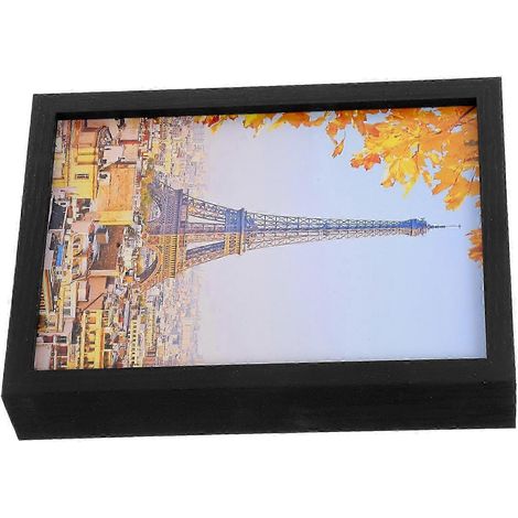 Cadre photo en bois avec coffre-fort dissimulé, design créatif pour le rangement et la décoration de la maison, multicolore, 15 x 20 cm (1/5)