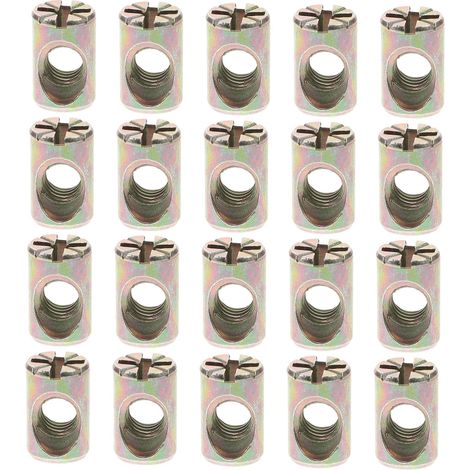Écrous cylindriques en alliage de zinc M6 x 15 mm, lot 20, pour (1/5)