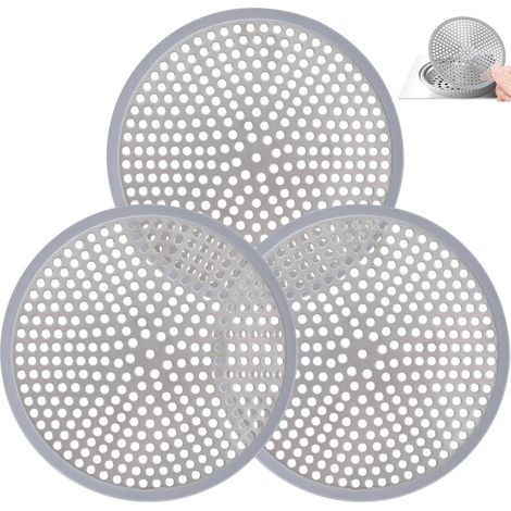 Crépine - Drain en acier inoxydable - Gris - Paquet de 3 (1/5)