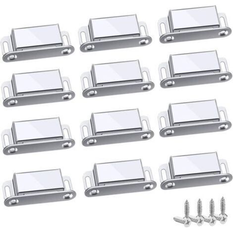 Magnetverschlüsse, 12 Stück, stark und robust, bis zu 6 kg, für Schubladen, Duschtüren, Kleiderschränke, Schränke, Möbel (45 mm - 12 Stück) (1/4)
