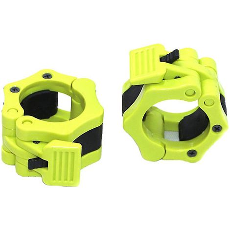 Lot de 2 colliers de serrage verts de 50 mm pour haltères, avec clips de verrouillage, pour la musculation et le fitness. (1/5)