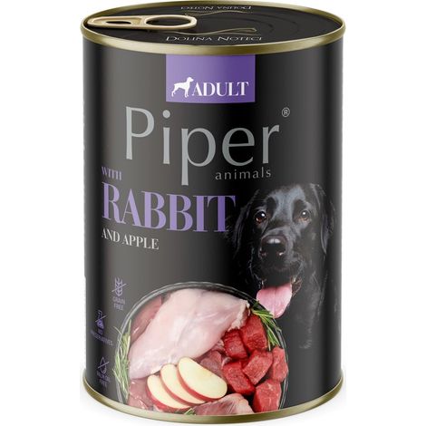 Dolina Noteci Piper - Nassfutter für Hunde mit Kaninchen und Apfel, 800g