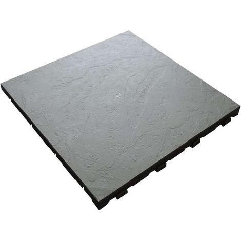 PIASTRELLA IN PLASTICA FINITURA ARDESIA EASY DRENANTE 40X40 ARTPLAST (1/5)