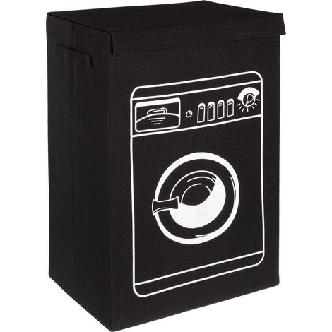 Porta Biancheria Pieghevole Wash Nero Bizzotto 40x30x60h - 0212929 (1/4)