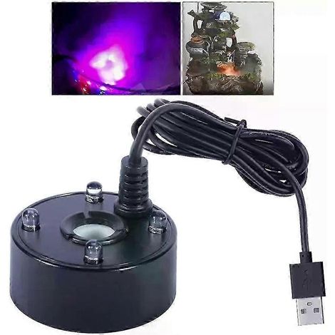 USB-Nebelmaschine mit Sprühkopf für Wasserfontänen, Aquarien und Teiche, inklusive bunter LED-Beleuchtung, ideal für Weihnachtsfeiern und andere Dekorationen – JXLGV (1/5)
