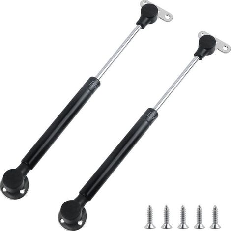 Vérins à gaz hydrauliques 100 N – Lot de 2 pièces noires pour coffre à pression, haute résistance et montage facile